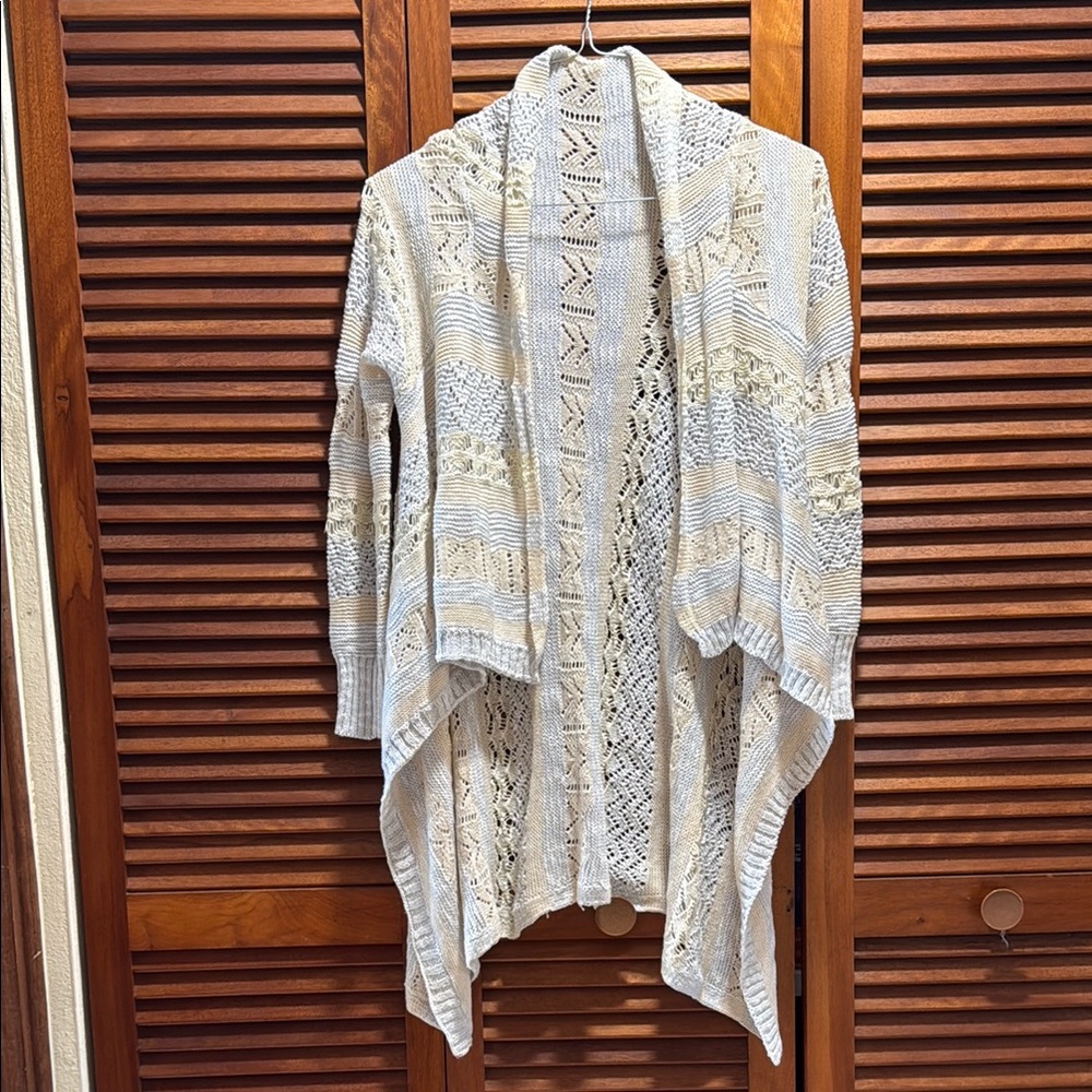 Poof Elegant Cream Knit Women's Sweater